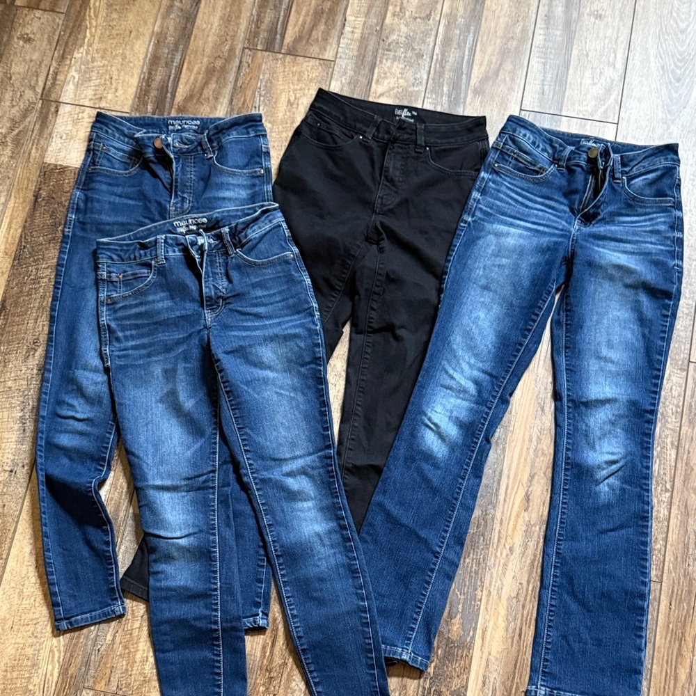 Maurice’s Everflex Denim and Black Jeans Collection - size 2 regular